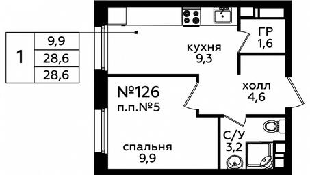 Apartment Sale, 28.9 sq. m. at Eko Bunino, prospekt Kuprina, 34к1, Sosenskoye Settlement, Moscow, Russia #3 Apartment Sale, 28.9 sq. m. at Eko Bunino, prospekt Kuprina, 34к1, Sosenskoye Settlement, Moscow, Russia #3