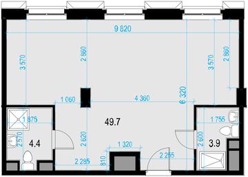 2-BD Apartment Sale, 59.3 sq. m. at Wellton SPA Residence, Salyama Adilya Street, 2А, Moscow, Russia #2