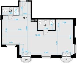 2-BD Apartment Sale, 87 sq. m. at Wellton SPA Residence, Salyama Adilya Street, 2А, Moscow, Russia #3 2-BD Apartment Sale, 87 sq. m. at Wellton SPA Residence, Salyama Adilya Street, 2А, Moscow, Russia #3