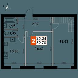 2-BD Apartment Sale, 59.5平方米 at Park Aprel, ulitsa Park Aprel, 1, Aprelevka, Naro-Fominskiy City District, Moscow Region, Russia #3 2-BD Apartment Sale, 59.5平方米 at Park Aprel, ulitsa Park Aprel, 1, Aprelevka, Naro-Fominskiy City District, Moscow Region, Russia #3