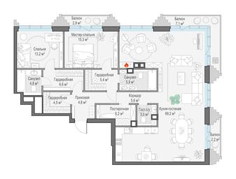 Продажа 2-комн. квартиры, 146 м² в ЖК «Квартал «Тишинский бульвар»», улица Грузинский Вал, 10, Москва, Россия #3 Продажа 2-комн. квартиры, 146 м² в ЖК «Квартал «Тишинский бульвар»», улица Грузинский Вал, 10, Москва, Россия #3