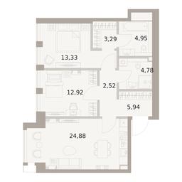 2-BD Apartment Sale, 72.61平方米 at The Five, 5th Donskoy Drive, вл21к6, Moscow, Russia #3