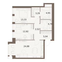 2-BD Apartment Sale, 72.61平方米 at The Five, 5th Donskoy Drive, вл21к6, Moscow, Russia #2