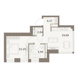 1-BD Apartment Sale, 47.09平方米 at The Five, 5th Donskoy Drive, вл21к6, Moscow, Russia #4