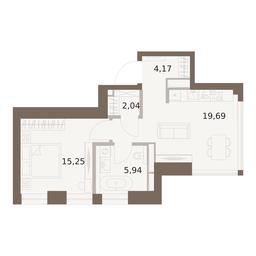 1-BD Apartment Sale, 47.09平方米 at The Five, 5th Donskoy Drive, вл21к6, Moscow, Russia #2 1-BD Apartment Sale, 47.09平方米 at The Five, 5th Donskoy Drive, вл21к6, Moscow, Russia #2