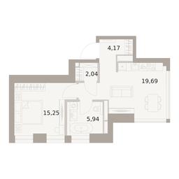 1-BD Apartment Sale, 47.09平方米 at The Five, 5th Donskoy Drive, вл21к6, Moscow, Russia #3 1-BD Apartment Sale, 47.09平方米 at The Five, 5th Donskoy Drive, вл21к6, Moscow, Russia #3