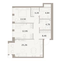 2-BD Apartment Sale, 72.99平方米 at The Five, 5th Donskoy Drive, вл21к6, Moscow, Russia #3 2-BD Apartment Sale, 72.99平方米 at The Five, 5th Donskoy Drive, вл21к6, Moscow, Russia #3