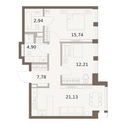 2-BD Apartment Sale, 64.7平方米 at The Five, 5th Donskoy Drive, вл21к6, Moscow, Russia #2 2-BD Apartment Sale, 64.7平方米 at The Five, 5th Donskoy Drive, вл21к6, Moscow, Russia #2