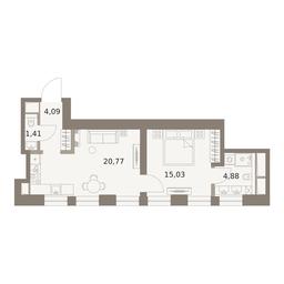 1-BD Apartment Sale, 46.18平方米 at The Five, 5th Donskoy Drive, вл21к6, Moscow, Russia #4