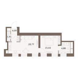 1-BD Apartment Sale, 46.18平方米 at The Five, 5th Donskoy Drive, вл21к6, Moscow, Russia #2 1-BD Apartment Sale, 46.18平方米 at The Five, 5th Donskoy Drive, вл21к6, Moscow, Russia #2