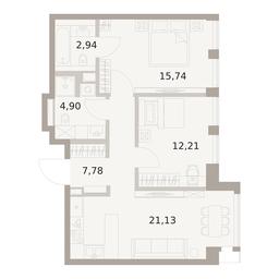 2-BD Apartment Sale, 64.7平方米 at The Five, 5th Donskoy Drive, вл21к6, Moscow, Russia #3 2-BD Apartment Sale, 64.7平方米 at The Five, 5th Donskoy Drive, вл21к6, Moscow, Russia #3