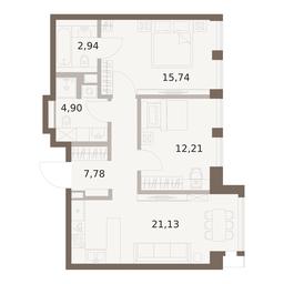2-BD Apartment Sale, 64.7平方米 at The Five, 5th Donskoy Drive, вл21к6, Moscow, Russia #2 2-BD Apartment Sale, 64.7平方米 at The Five, 5th Donskoy Drive, вл21к6, Moscow, Russia #2