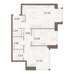 2-BD Apartment Sale, 75.75平方米 at The Five, 5th Donskoy Drive, вл21к6, Moscow, Russia #2 2-BD Apartment Sale, 75.75平方米 at The Five, 5th Donskoy Drive, вл21к6, Moscow, Russia #2