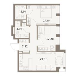 2-BD Apartment Sale, 64.07 sq. m. at The Five, 5th Donskoy Drive, вл21к6, Moscow, Russia #4