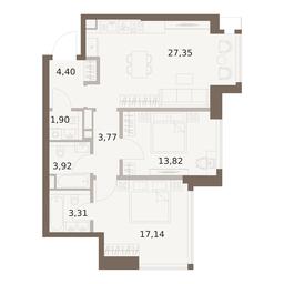 2-BD Apartment Sale, 75.61平方米 at The Five, 5th Donskoy Drive, вл21к6, Moscow, Russia #2 2-BD Apartment Sale, 75.61平方米 at The Five, 5th Donskoy Drive, вл21к6, Moscow, Russia #2