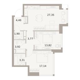 2-BD Apartment Sale, 75.61平方米 at The Five, 5th Donskoy Drive, вл21к6, Moscow, Russia #3 2-BD Apartment Sale, 75.61平方米 at The Five, 5th Donskoy Drive, вл21к6, Moscow, Russia #3