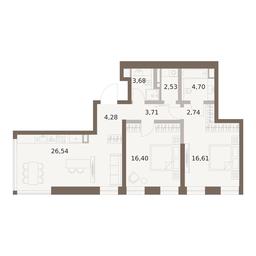 2-BD Apartment Sale, 81.19平方米 at The Five, 5th Donskoy Drive, вл21к6, Moscow, Russia #2