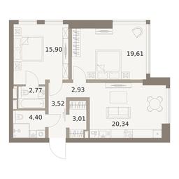2-BD Apartment Sale, 72.48平方米 at The Five, 5th Donskoy Drive, вл21к6, Moscow, Russia #4