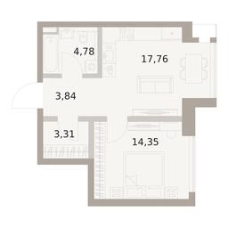 1-BD Apartment Sale, 44.04平方米 at The Five, 5th Donskoy Drive, вл21к6, Moscow, Russia #3 1-BD Apartment Sale, 44.04平方米 at The Five, 5th Donskoy Drive, вл21к6, Moscow, Russia #3