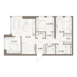 3-BD Apartment Sale, 98.9平方米 at The Five, 5th Donskoy Drive, вл21к6, Moscow, Russia #4