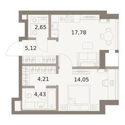 1-BD Apartment Sale, 48.24平方米 at The Five, 5th Donskoy Drive, вл21к6, Moscow, Russia #4
