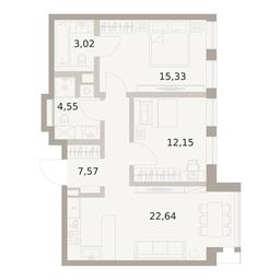 2-BD Apartment Sale, 65.26平方米 at The Five, 5th Donskoy Drive, вл21к6, Moscow, Russia #3 2-BD Apartment Sale, 65.26平方米 at The Five, 5th Donskoy Drive, вл21к6, Moscow, Russia #3