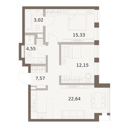 2-BD Apartment Sale, 65.26平方米 at The Five, 5th Donskoy Drive, вл21к6, Moscow, Russia #2 2-BD Apartment Sale, 65.26平方米 at The Five, 5th Donskoy Drive, вл21к6, Moscow, Russia #2