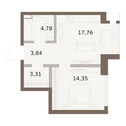 1-BD Apartment Sale, 44.04平方米 at The Five, 5th Donskoy Drive, вл21к6, Moscow, Russia #2