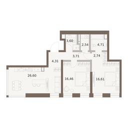 2-BD Apartment Sale, 81.28平方米 at The Five, 5th Donskoy Drive, вл21к6, Moscow, Russia #2 2-BD Apartment Sale, 81.28平方米 at The Five, 5th Donskoy Drive, вл21к6, Moscow, Russia #2