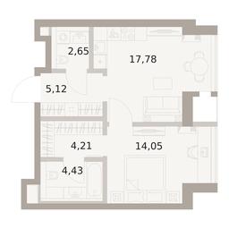 1-BD Apartment Sale, 48.24平方米 at The Five, 5th Donskoy Drive, вл21к6, Moscow, Russia #3