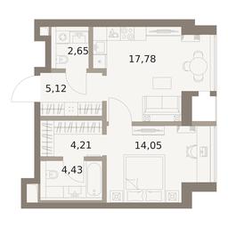 1-BD Apartment Sale, 48.24平方米 at The Five, 5th Donskoy Drive, вл21к6, Moscow, Russia #4