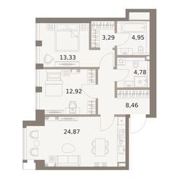 2-BD Apartment Sale, 72.6平方米 at The Five, 5th Donskoy Drive, вл21к6, Moscow, Russia #4