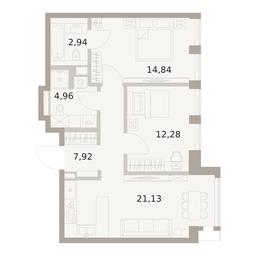 2-BD Apartment Sale, 64.07平方米 at The Five, 5th Donskoy Drive, вл21к6, Moscow, Russia #3 2-BD Apartment Sale, 64.07平方米 at The Five, 5th Donskoy Drive, вл21к6, Moscow, Russia #3