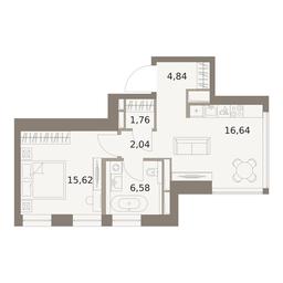 1-BD Apartment Sale, 47.48平方米 at The Five, 5th Donskoy Drive, вл21к6, Moscow, Russia #4
