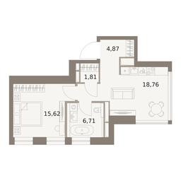 1-BD Apartment Sale, 47.77平方米 at The Five, 5th Donskoy Drive, вл21к6, Moscow, Russia #4