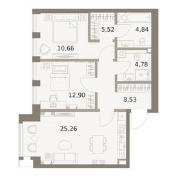 2-BD Apartment Sale, 72.49平方米 at The Five, 5th Donskoy Drive, вл21к6, Moscow, Russia #4