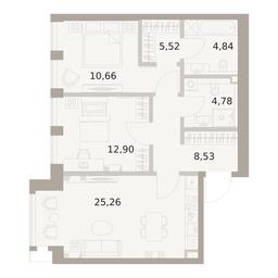 2-BD Apartment Sale, 72.49平方米 at The Five, 5th Donskoy Drive, вл21к6, Moscow, Russia #3 2-BD Apartment Sale, 72.49平方米 at The Five, 5th Donskoy Drive, вл21к6, Moscow, Russia #3