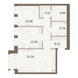 2-BD Apartment Sale, 72.49平方米 at The Five, 5th Donskoy Drive, вл21к6, Moscow, Russia #2 2-BD Apartment Sale, 72.49平方米 at The Five, 5th Donskoy Drive, вл21к6, Moscow, Russia #2