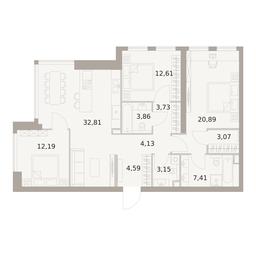 3-BD Apartment Sale, 108.44平方米 at The Five, 5th Donskoy Drive, вл21к6, Moscow, Russia #3 3-BD Apartment Sale, 108.44平方米 at The Five, 5th Donskoy Drive, вл21к6, Moscow, Russia #3