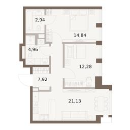 2-BD Apartment Sale, 64.07平方米 at The Five, 5th Donskoy Drive, вл21к6, Moscow, Russia #2 2-BD Apartment Sale, 64.07平方米 at The Five, 5th Donskoy Drive, вл21к6, Moscow, Russia #2