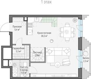 1-BD Apartment Sale, 76.1 sq. m. at Tishinskiy bulvar, Gruzinsky Val Street, 10, Moscow, Russia #3