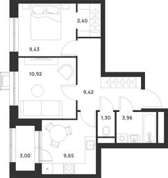 2-BD Apartment Sale, 50.1 sq. m. at Talisman na Rokossovskogo, 6th Podbelskogo Drive, Moscow, Russia #4