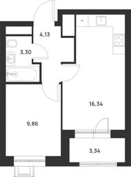 1-BD Apartment Sale, 36.9 sq. m. at Talisman na Rokossovskogo, 6th Podbelskogo Drive, Moscow, Russia #3 1-BD Apartment Sale, 36.9 sq. m. at Talisman na Rokossovskogo, 6th Podbelskogo Drive, Moscow, Russia #3