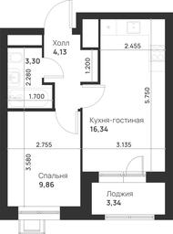 1-BD Apartment Sale, 36.9 sq. m. at Talisman na Rokossovskogo, 6th Podbelskogo Drive, Moscow, Russia #4