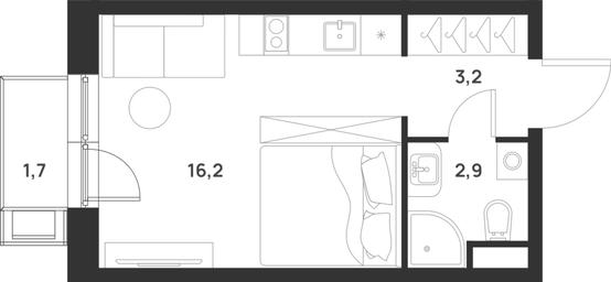 Apartment Sale, 22.8 sq. m. at Газопровод, Sosenskoye Settlement, Moscow, Russia #4