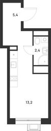 Apartment Sale, 21 sq. m. at Газопровод, Sosenskoye Settlement, Moscow, Russia #3