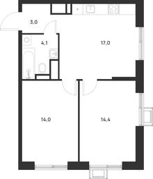 1-BD Apartment Sale, 52.5 sq. m. at Газопровод, Sosenskoye Settlement, Moscow, Russia #3 1-BD Apartment Sale, 52.5 sq. m. at Газопровод, Sosenskoye Settlement, Moscow, Russia #3