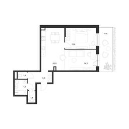 1-BD Apartment Sale, 67.3 sq. m. at Газопровод, Sosenskoye Settlement, Moscow, Russia #4