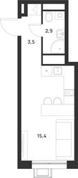 Apartment Sale, 21.8 sq. m. at Газопровод, Sosenskoye Settlement, Moscow, Russia #4