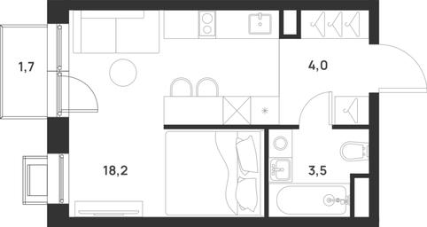 Apartment Sale, 26.2 sq. m. at Газопровод, Sosenskoye Settlement, Moscow, Russia #4